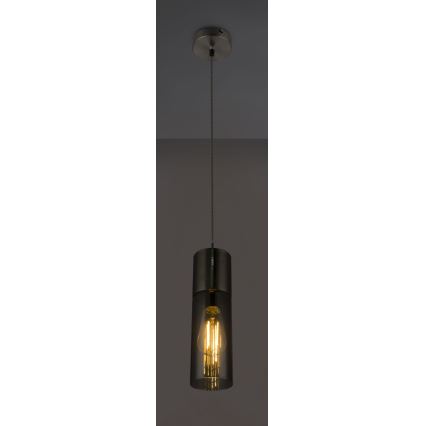 Globo - Żyrandol na lince 1xE27/25W/230V śr. 10,5 cm matowy chrom