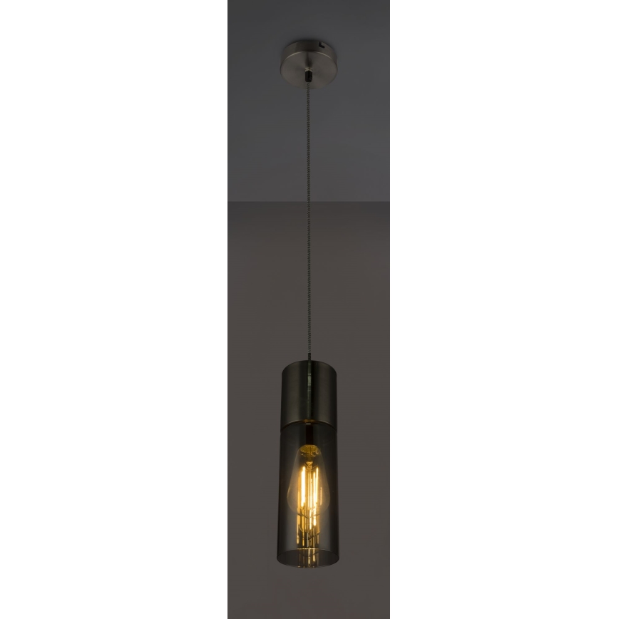 Globo - Żyrandol na lince 1xE27/25W/230V śr. 10,5 cm matowy chrom