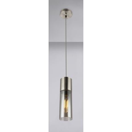 Globo - Żyrandol na lince 1xE27/25W/230V śr. 10,5 cm matowy chrom