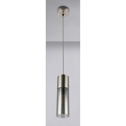 Globo - Żyrandol na lince 1xE27/25W/230V śr. 10,5 cm matowy chrom