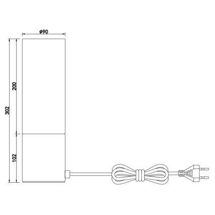 Globo - Lampa stołowa dotykowa 1xE27/25W/230V śr. 9 cm matowy chrom