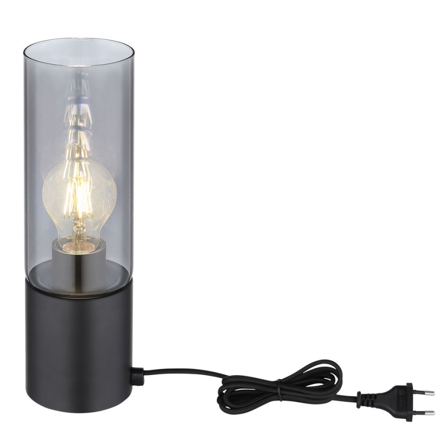 Globo - Lampa stołowa dotykowa 1xE27/25W/230V śr. 9 cm czarna