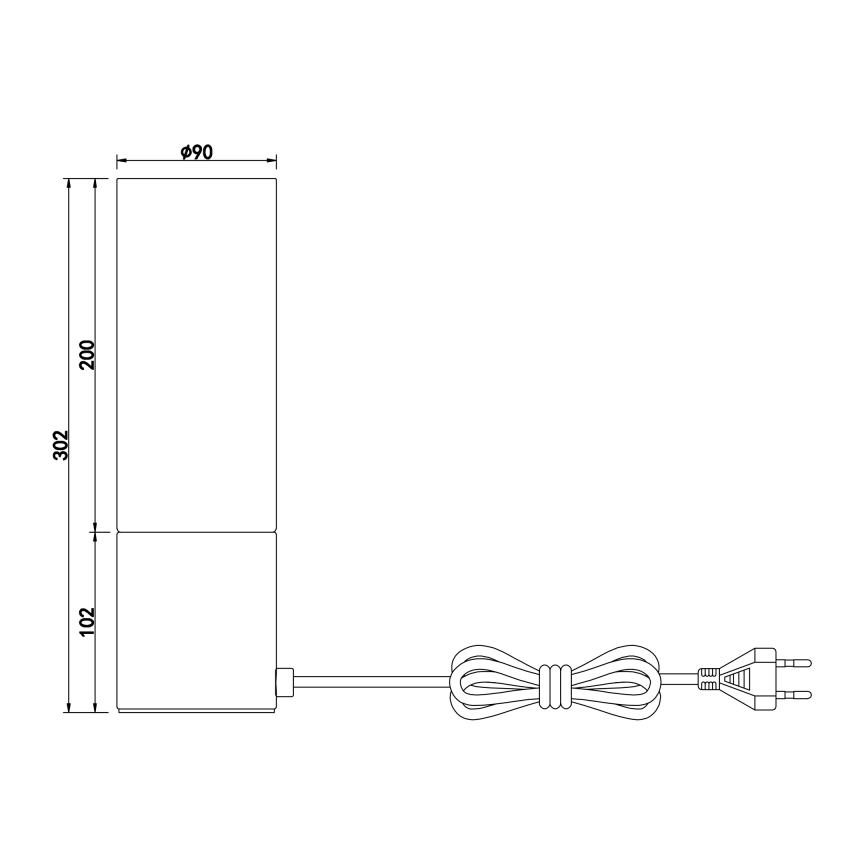 Globo - Lampa stołowa dotykowa 1xE27/25W/230V śr. 9 cm czarna