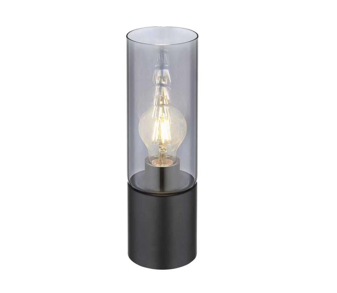Globo 21000TB - Lampa stołowa dotykowa ANNIKA 1xE27/25W/230V śr. 9 cm czarna