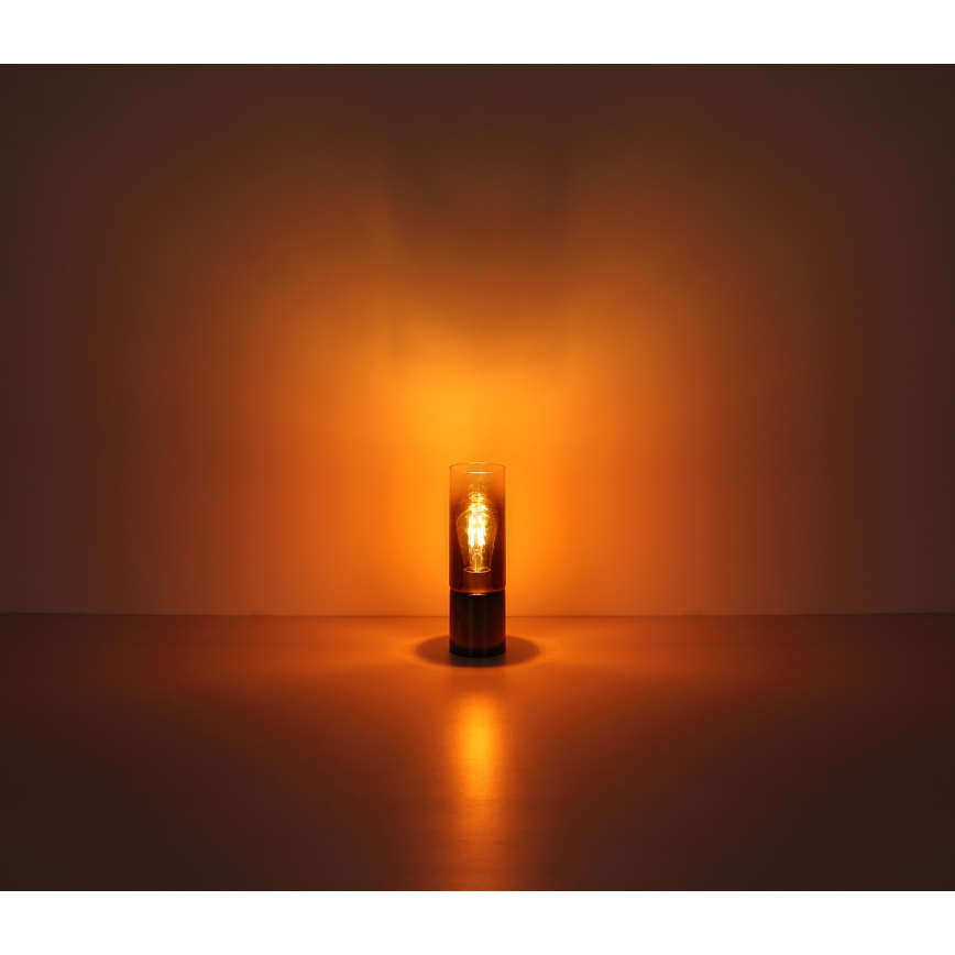 Globo - Dotykowa lampa stołowa 1xE27/25W/230V śr. 9 cm czarna/miedź