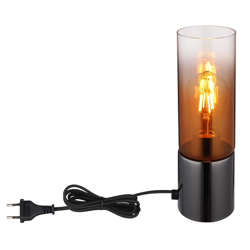 Globo - Dotykowa lampa stołowa 1xE27/25W/230V śr. 9 cm czarna/miedź