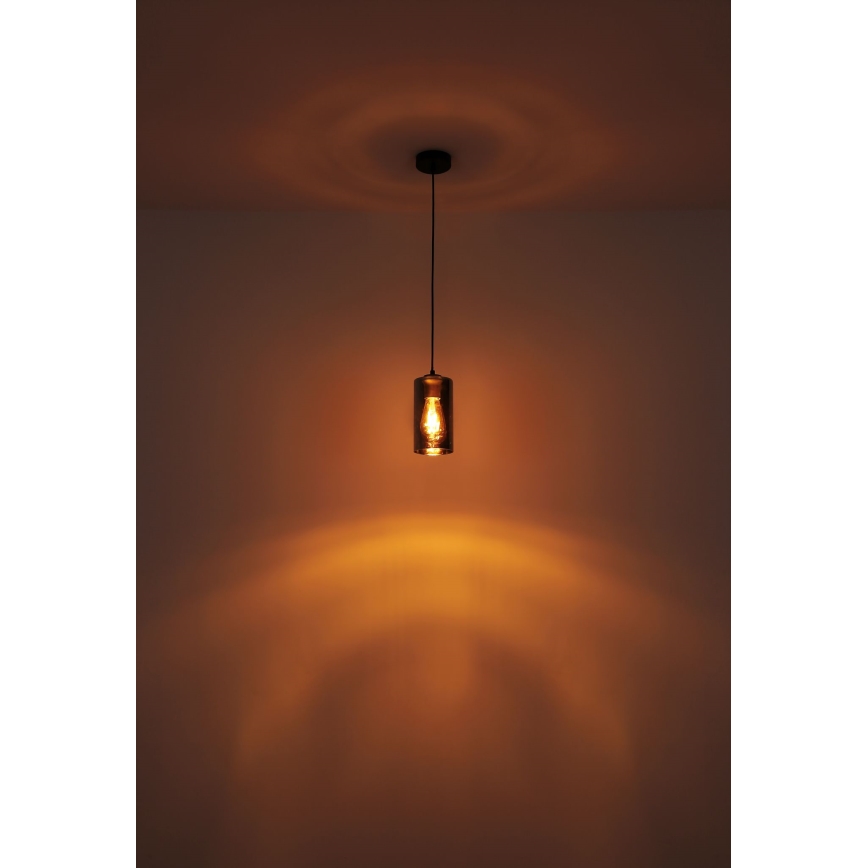 Globo - Żyrandol na lince 1xE27/25W/230V śr. 11 cm czarny