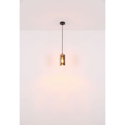 Globo - Żyrandol na lince 1xE27/25W/230V śr. 11 cm czarny