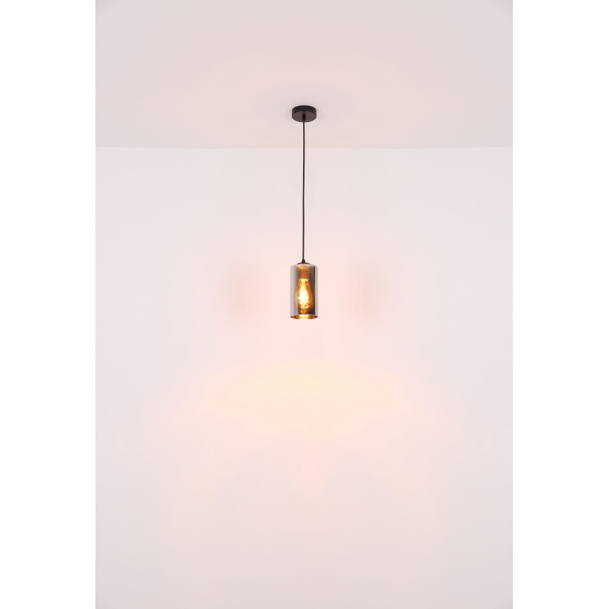 Globo - Żyrandol na lince 1xE27/25W/230V śr. 11 cm czarny