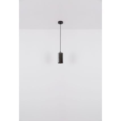 Globo - Żyrandol na lince 1xE27/25W/230V śr. 11 cm czarny