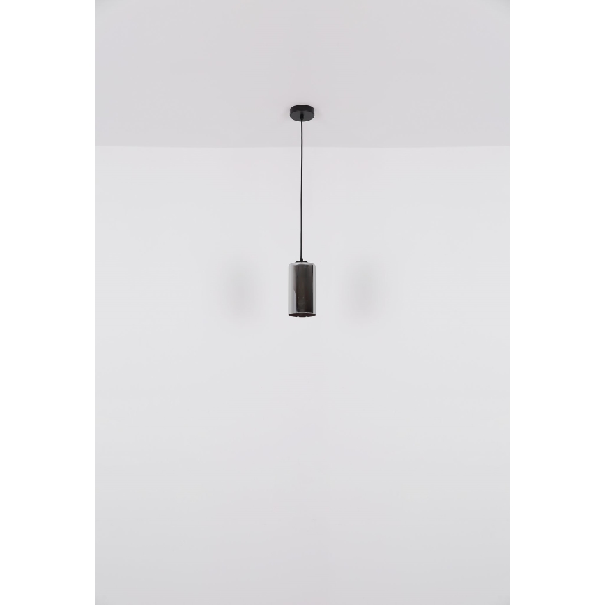 Globo - Żyrandol na lince 1xE27/25W/230V śr. 11 cm czarny