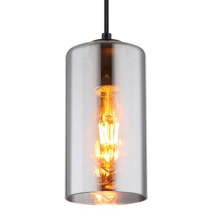 Globo - Żyrandol na lince 1xE27/25W/230V śr. 11 cm czarny