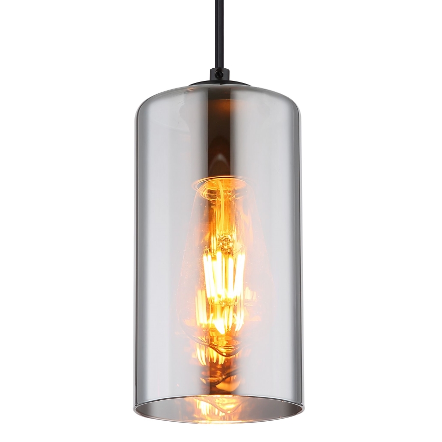 Globo - Żyrandol na lince 1xE27/25W/230V śr. 11 cm czarny