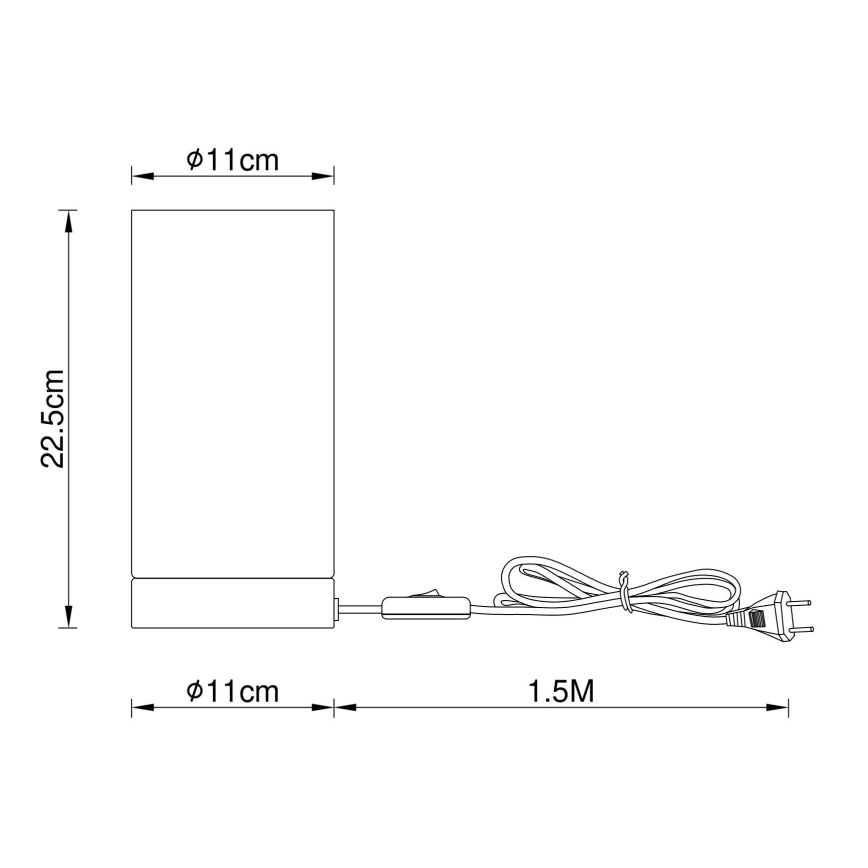 Globo - Lampa stołowa 1xE14/25W/230V śr. 11 cm czarna