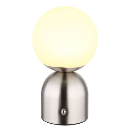 Globo - LED Ściemnialna dotykowa lampa stołowa LED/2,5W/3,7V 2700K/4000K/6500K 1800 mAh USB matowy chrom
