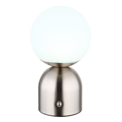 Globo - LED Ściemnialna dotykowa lampa stołowa LED/2,5W/3,7V 2700K/4000K/6500K 1800 mAh USB matowy chrom