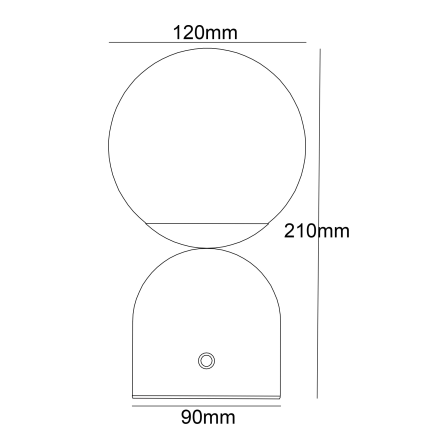 Globo - LED Ściemnialna dotykowa lampa stołowa LED/2W/5V 2700/4000/6500K 1800 mAh biała