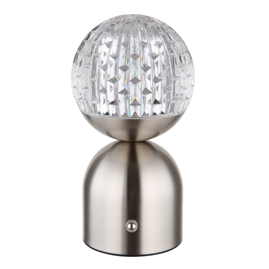Globo - LED Ściemnialna dotykowa lampa stołowa LED/2,5W/3,7V 2700/4000/6500K 1800 mAh USB matowy chrom