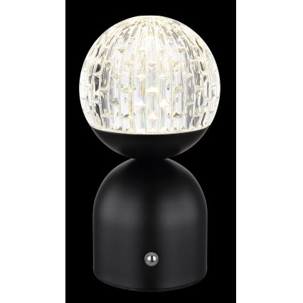 Globo - LED Ściemnialna dotykowa lampa stołowa LED/2W/5V 2700/4000/6500K 1800 mAh czarna