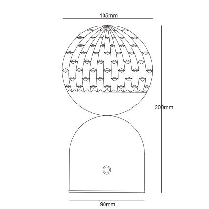 Globo - LED Ściemnialna dotykowa lampa stołowa LED/2W/5V 2700/4000/6500K 1800 mAh czarna