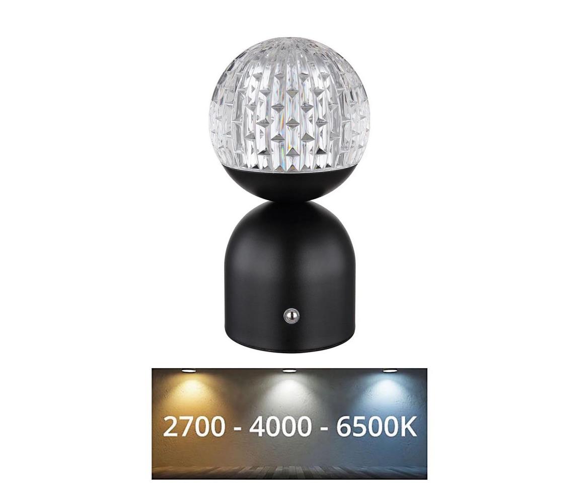 Globo 21007S - LED Ściemnialna dotykowa lampa stołowa JULSY LED/2W/5V czarna