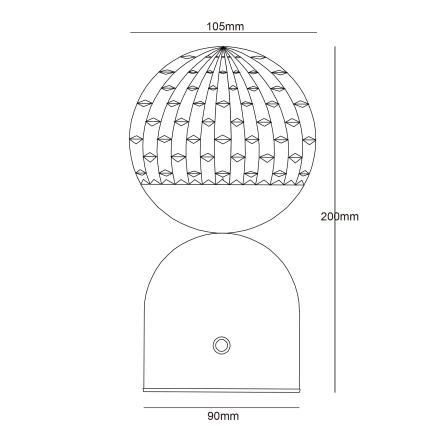 Globo - LED Ściemnialna dotykowa lampa stołowa LED/2W/5V 2700/4000/65000K 1800 mAh biała