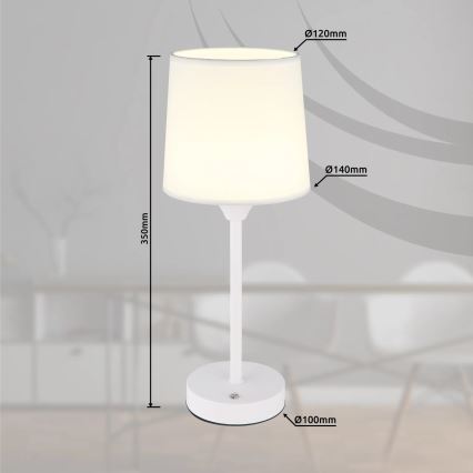 Globo - LED Ściemnialna akumulatorowa dotykowa lampka stołowa LED/2,5W/3,7V 2700/4000/6500K 1800 mAh biała