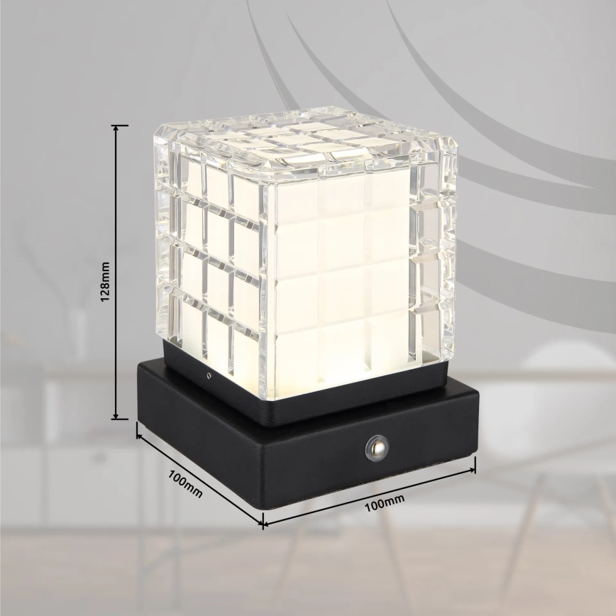 Globo - LED Ściemnialna dotykowa lampa stołowa LED/2,5W/3,7V 2700K/4000K/6500K 1800 mAh USB czarny