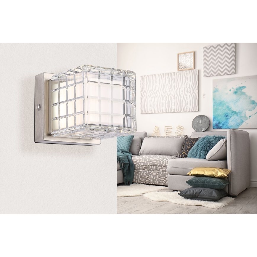 Globo - LED Ściemnialna dotykowa lampa stołowa LED/2,5W/3,7V 2700K/4000K/6500K 1800 mAh USB matowy chrom