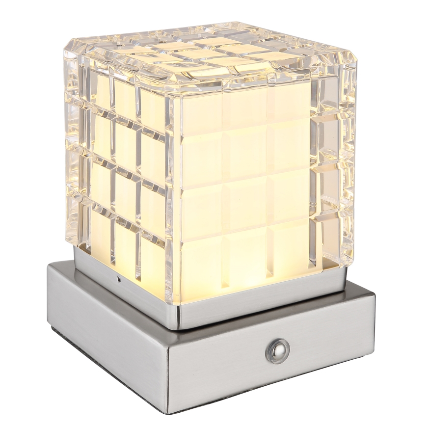 Globo - LED Ściemnialna dotykowa lampa stołowa LED/2,5W/3,7V 2700K/4000K/6500K 1800 mAh USB matowy chrom