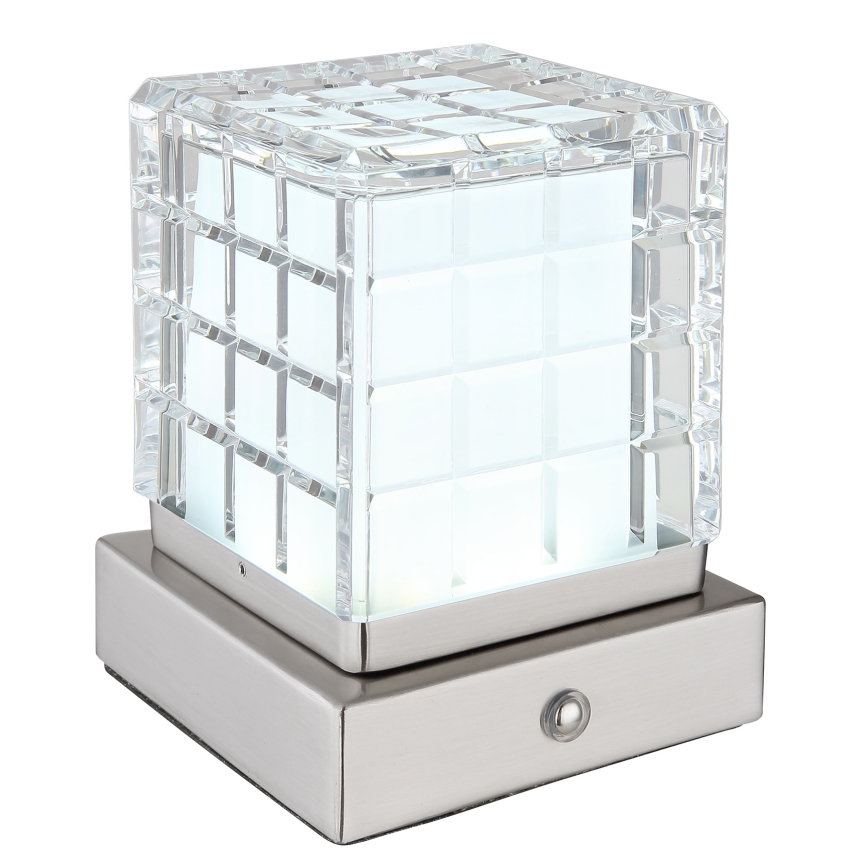 Globo - LED Ściemnialna dotykowa lampa stołowa LED/2,5W/3,7V 2700K/4000K/6500K 1800 mAh USB matowy chrom