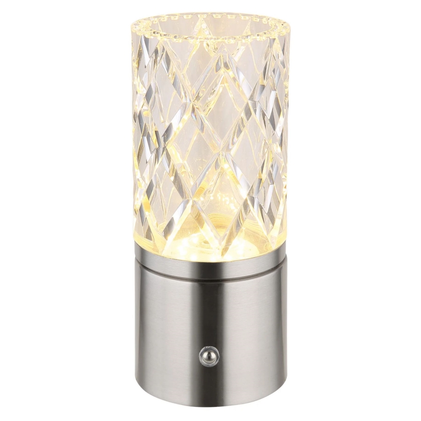 Globo - LED dotykowa lampa stołowa ściemnialna LED/2,5W/3,7V 2700K/4000K/6500K 1800 mAh USB matowy chrom