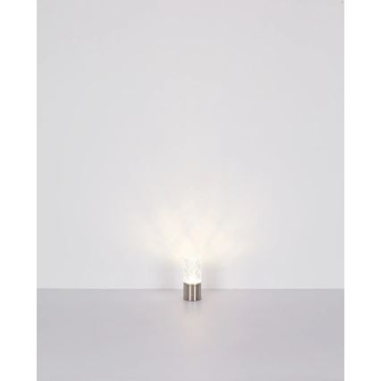 Globo - LED Ściemnialna dotykowa lampa stołowa LED/2,5W/3,7V 2700K/4000K/6500K 1800 mAh USB matowy chrom