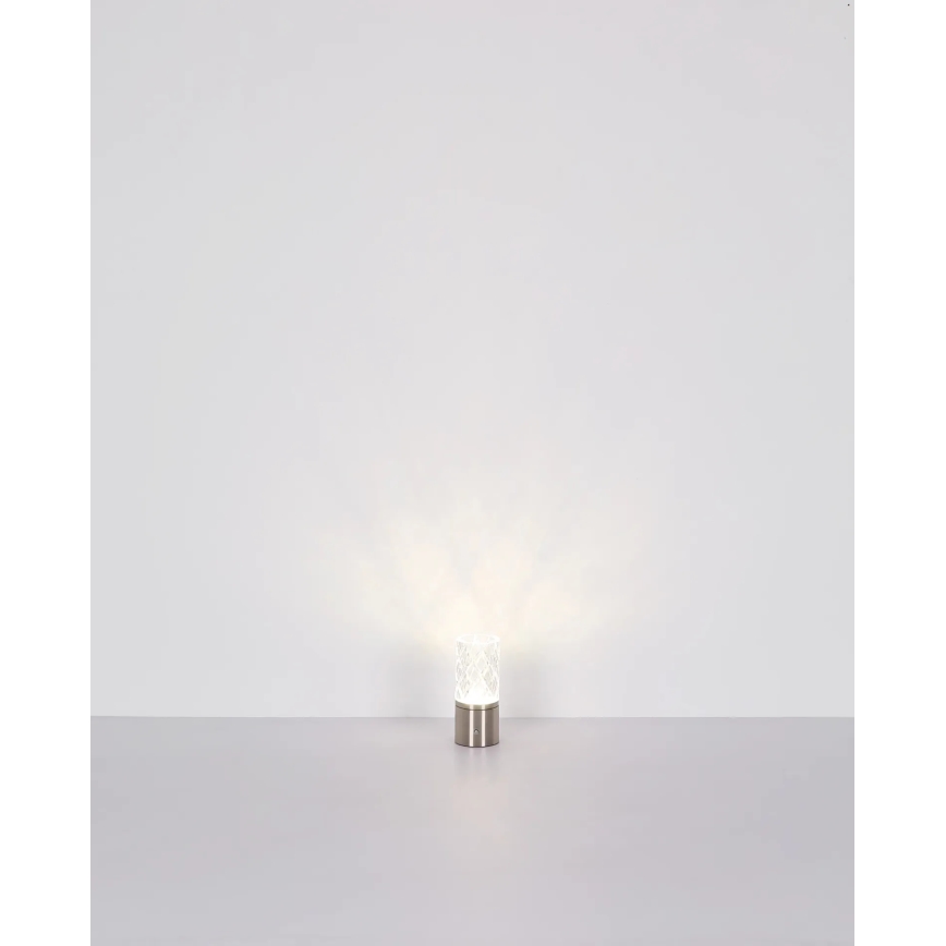 Globo - LED Ściemnialna dotykowa lampa stołowa LED/2,5W/3,7V 2700K/4000K/6500K 1800 mAh USB matowy chrom