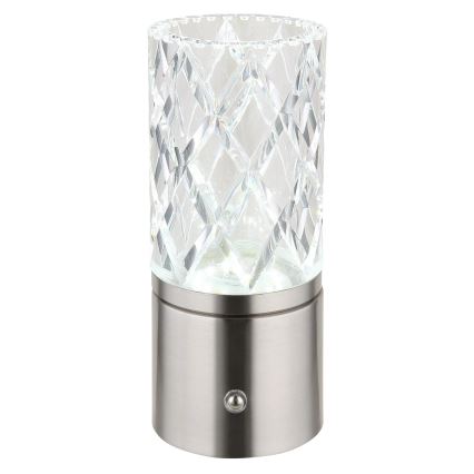 Globo - LED Ściemnialna dotykowa lampa stołowa LED/2,5W/3,7V 2700K/4000K/6500K 1800 mAh USB matowy chrom