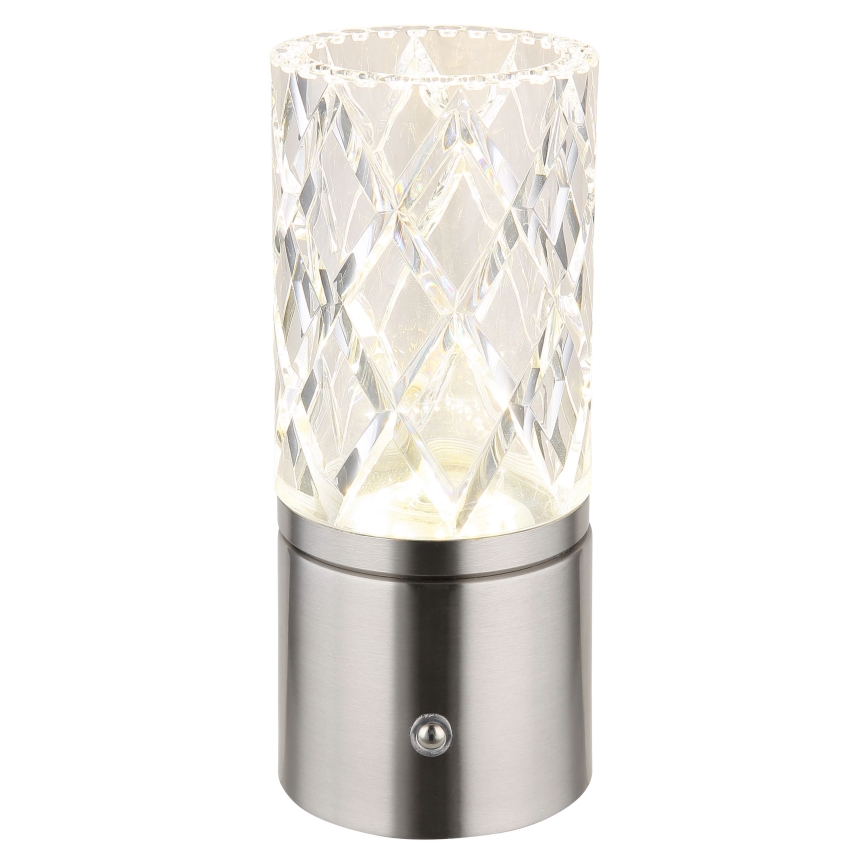 Globo - LED Ściemnialna dotykowa lampa stołowa LED/2,5W/3,7V 2700K/4000K/6500K 1800 mAh USB matowy chrom