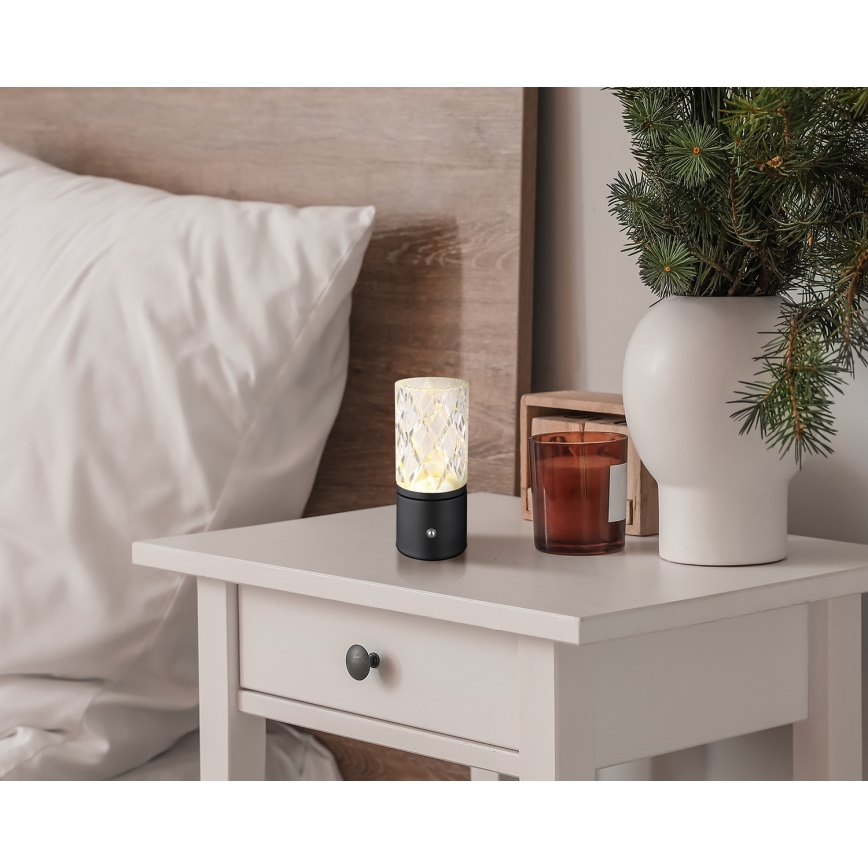 Globo - LED dotykowa lampa stołowa ściemnialna LED/2,5W/3,7V 2700K/4000K/6500K 1800 mAh USB czarna