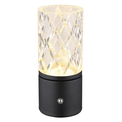 Globo - LED dotykowa lampa stołowa ściemnialna LED/2,5W/3,7V 2700K/4000K/6500K 1800 mAh USB czarna