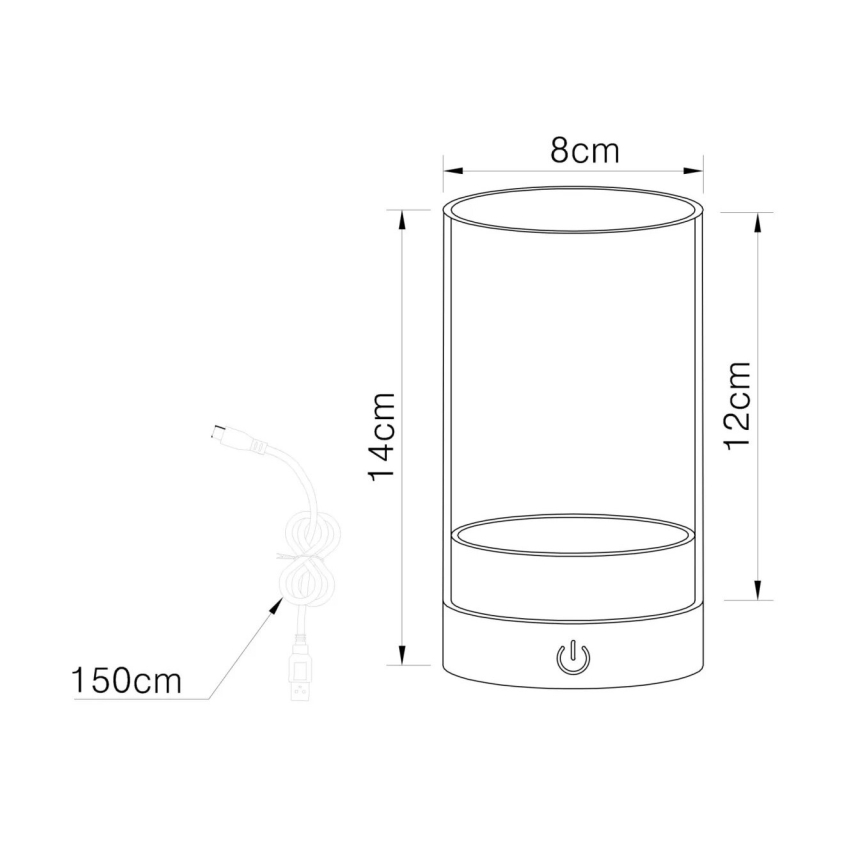 Globo - LED zewnętrzna ściemnialna ładowalna dotykowa ;ampa stołowa LED/2W/3,7V 2700/4000/6500K 1200mAh IP44 brązowy