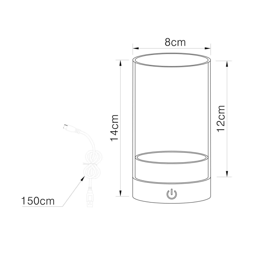 Globo - LED zewnętrzna ściemnialna ładowalna dotykowa lampa stołowa LED/2W/3,7V 2700/4000/6500K 1200mAh IP44 zielony