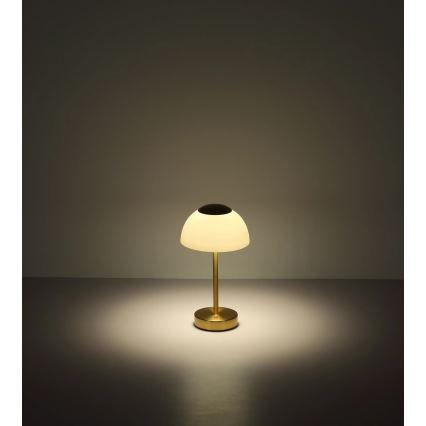 Globo - LED Ściemnialna akumulatorowa lampa stołowa LED/2,5W/5V 1800mAh 2700K/4000K/6500K mosiądz