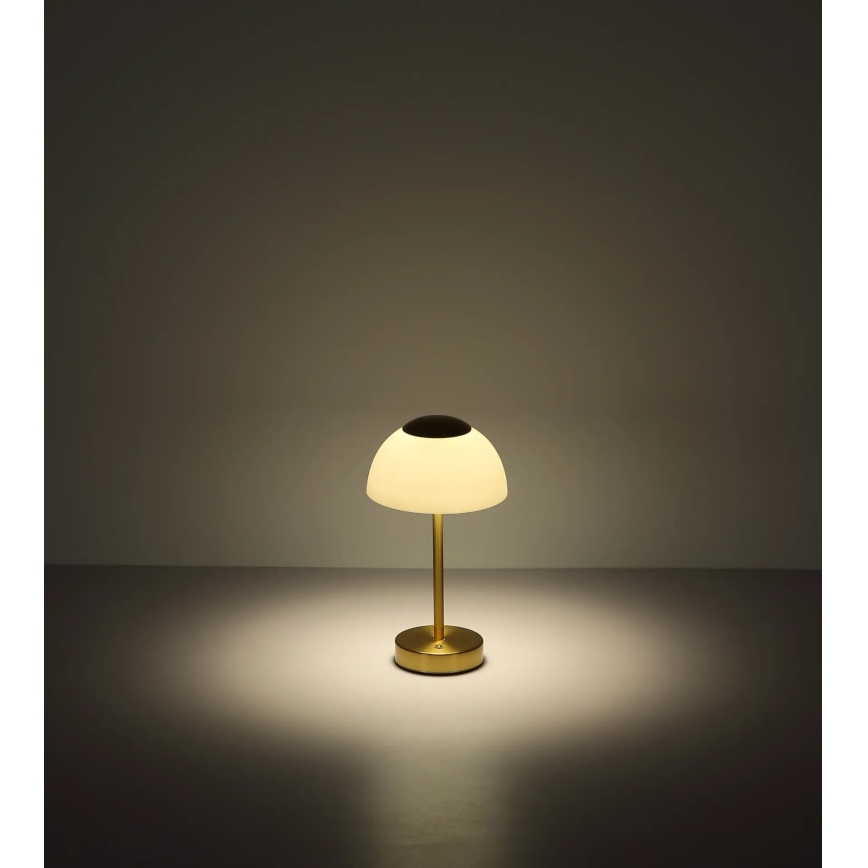 Globo - LED Ściemnialna akumulatorowa lampa stołowa LED/2,5W/5V 1800mAh 2700K/4000K/6500K mosiądz