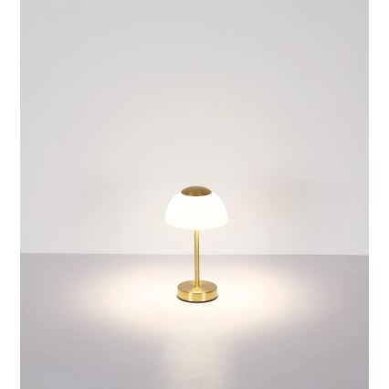 Globo - LED Ściemnialna akumulatorowa lampa stołowa LED/2,5W/5V 1800mAh 2700K/4000K/6500K mosiądz