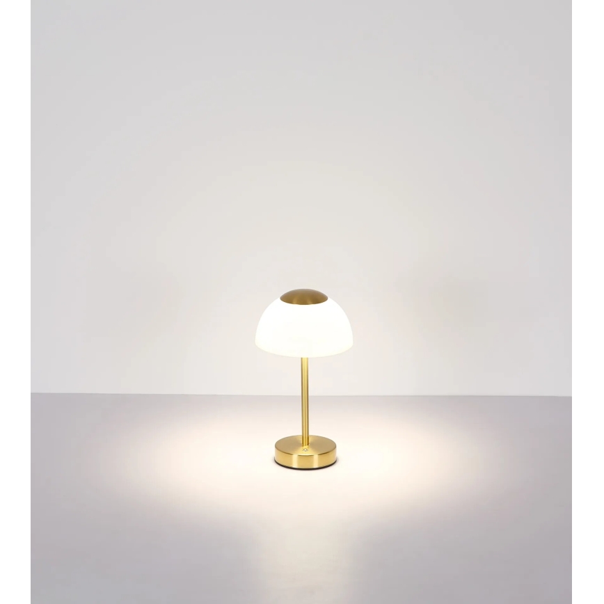 Globo - LED Ściemnialna akumulatorowa lampa stołowa LED/2,5W/5V 1800mAh 2700K/4000K/6500K mosiądz