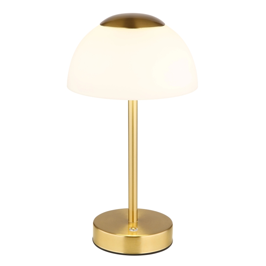 Globo - LED Ściemnialna akumulatorowa lampa stołowa LED/2,5W/5V 1800mAh 2700K/4000K/6500K mosiądz