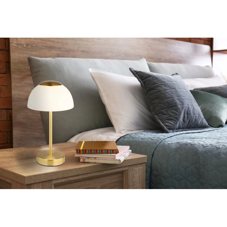 Globo - Ściemnialna, ładowalna lampa stołowa LED/2,5W/5V 1800 mAh 2700K/4000K/6500K mosiądz