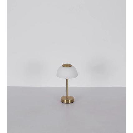 Globo - Ściemnialna, ładowalna lampa stołowa LED/2,5W/5V 1800 mAh 2700K/4000K/6500K mosiądz