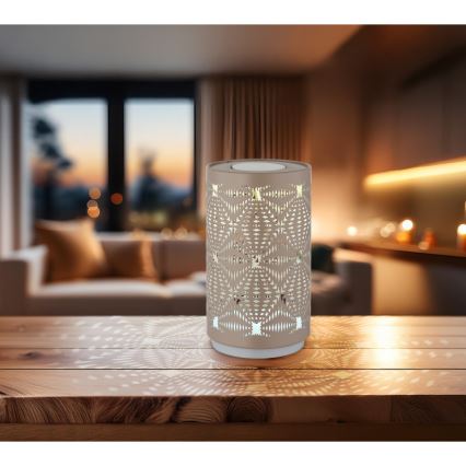 Globo - LED RGB dotykowa lampka biurkowa z ładowaniem LED/1W/5V 500 mAh brązowa