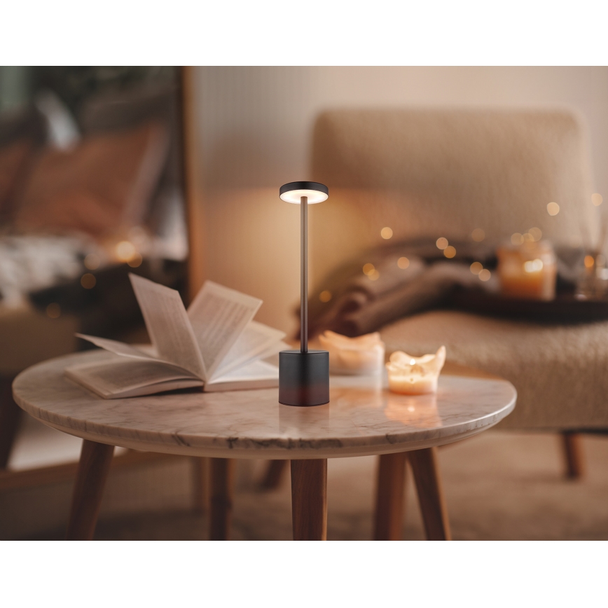 Globo - LED Ściemnialna dotykowa lampa stołowa LED/1,2W/3,7V 2000K/3500K/7000K 1200 mAh USB czarny