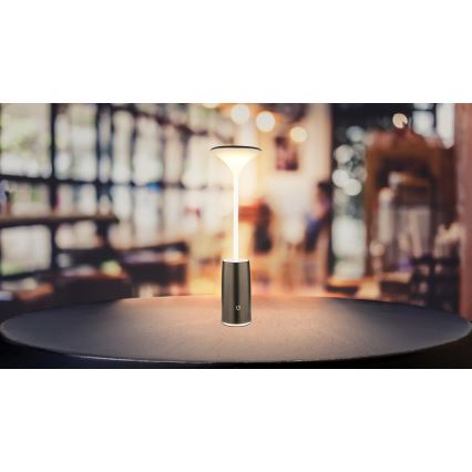 Globo - LED Ściemnialna akumulatorowa dotykowa lampka stołowa LED/1,2W/3,7V 3000K 1500mAh czarna